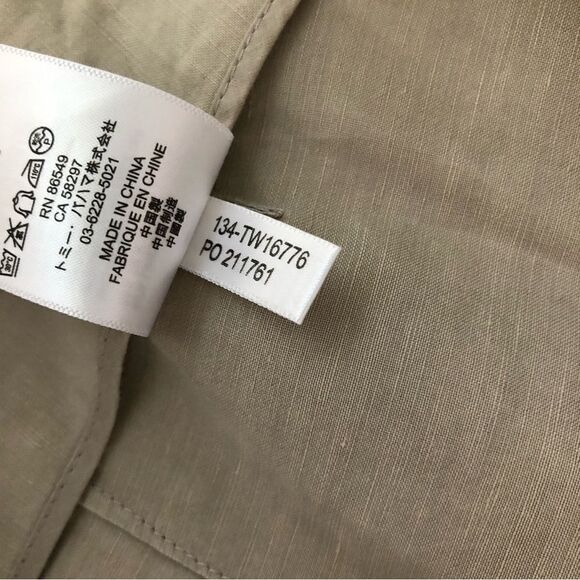 Tommy Bahama Women’s Linen & Silk Pants Straight Leg Flat Front Size 8 - Picture 8 of 11